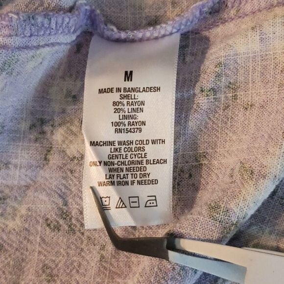 Aeropostale Purple Floral Sleeveless Mini Dress Juniors M - Picture 7 of 13